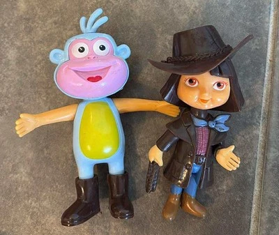 Vintage 2005 Dora The Explorer and Boots Action figure toys 4 inch - Image 1 of 2