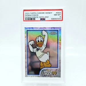 2024 Topps Chrome Disney Donald Duck 90th Anniversary #DD3 PSA 8 - Picture 1 of 2