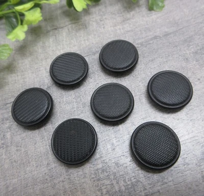Shank Button Lot Of 7 Black Goodyear 1851 IRC Hard Rubber Round 3/4 Inch Vintage - Image 1 of 4