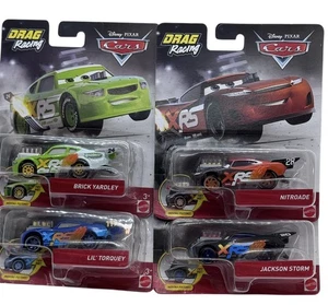 XRS Drag Racing Racers Autos Disney Pixar 4er Set Storm Torquey Yardley Nitroad - Bild 1 von 5