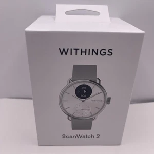 Withings ScanWatch 2 38mm White Heart Health Hybrid Smartwatch Brand New, SEALED - Picture 1 of 4