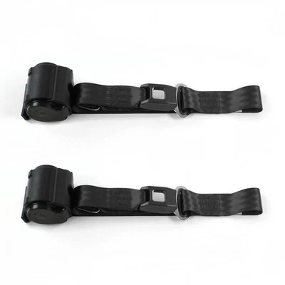 Ford Fairlane 1968 - 1969 Standard 2pt BK Retract Bucket Seat Belt Kit-2 Belts  - Image 1 of 4