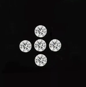 5 Pcs Lot Loose CVD Diamond 1 mm D Color Round IF Clarity Certified - Picture 1 of 14
