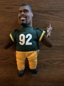 Reggie White Action Figure Doll Green Bay Packers Eagles #92 HOF Rara Vintageš„ - Foto 1 di 6