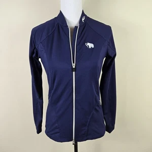 Felpa Kjus donna blu medio full zip atletica elasticizzata mammut dune golf - Foto 1 di 15
