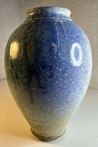 Vintage Pottery Art Vase Glazed 12” X 7” Signed - Picture 1 of 7
