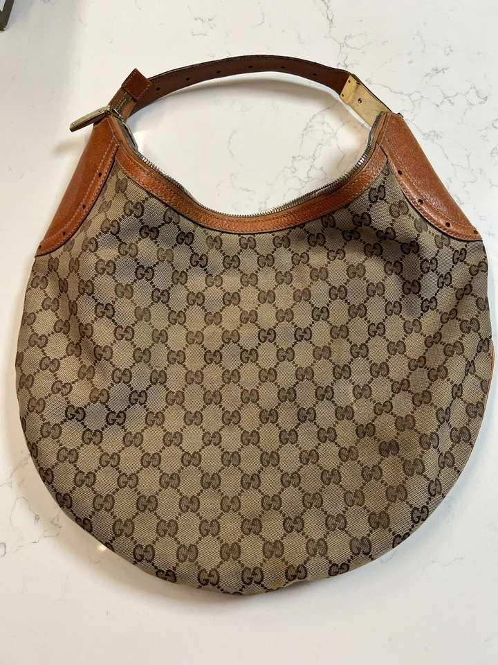 Bolsa de lona GUCCI Hobo vintage média - Imagem 1 de 4