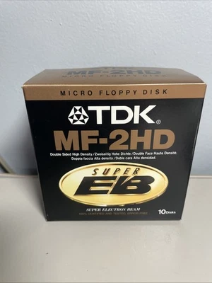 Micro disquete TDK MF-2HD Super EB 10 paquetes NUEVO discos sellados disco Foto 1 de 4