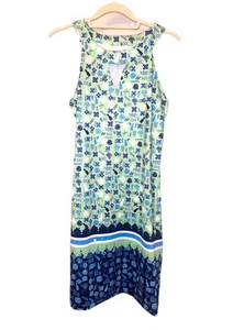 Neu ohne Etikett Guy Harvey Damen MEDIUM ärmelloses Neckholderkleid grün maritim Strand - Bild 1 von 8