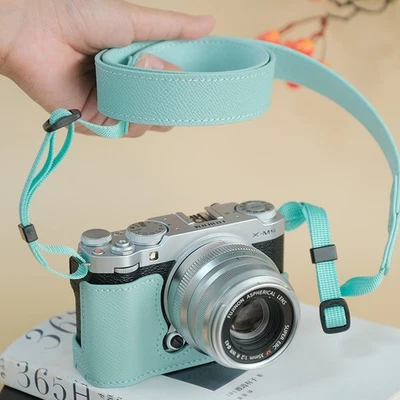Genuine Leather Camera Bag Case Protect Cover Belt Strap For Fujifilm X-M5 XM5 - Image 1 of 4
