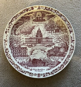 Vintage Vernon Kilns Collector Plate Providence Rhode Island Red - Picture 1 of 6