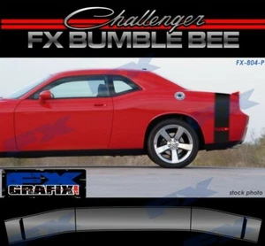 Dodge Challenger Bumble Bee Trunk & Tail Stripe KIt Pin Accent Quality Stripes - Picture 1 of 2