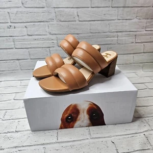 Hush Puppies Leila Women's Slide Sandals UK 5 Desert Tan Leather Memory Foam - Picture 1 of 9