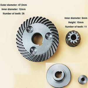 2x Metal Spiral Bevel Pinion Gear Set for Makita 9553 9555HN Angle Grinder Parts - Picture 1 of 3