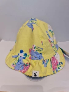 New. JOULES. Funseeker Yellow Flower Girls Hat. Age 6-12 Months. - Picture 1 of 2