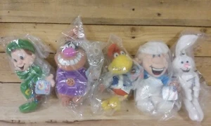Vintage 1997 General Mills Lot 5 Breakfast Buddies Plüsch mit Etikett versiegelt - Bild 1 von 2
