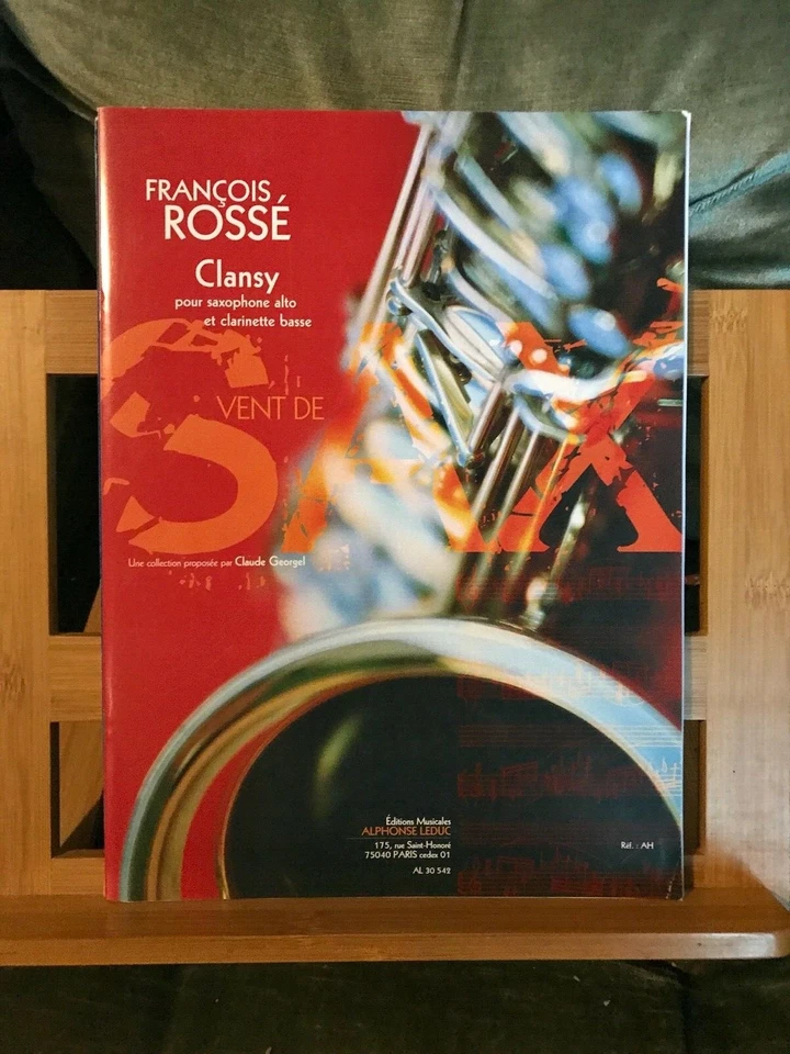 François Rossé Clansy pour saxophone alto et clarinette basse partition Leduc - Photo 1/1
