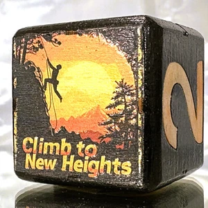 Climb to New Heights - Beyond Your Limits - Backgammon Doubling Cube 36mm - Picture 1 of 9