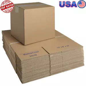 Recycled Corrugated Shipping Boxes Shipping & Moving Boxes 30-Pack Easy to Use - Picture 1 of 5