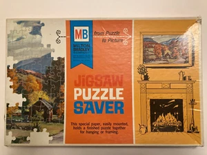 Vintage Milton Bradley Jigsaw Puzzle Saver special paper~from Puzzle to Picture - Picture 1 of 3