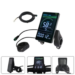 E-Bike 24V 36V 48V 52V 60V M6C Colorful LCD Power Speed Meter Display SM/WP Plug - Picture 1 of 17