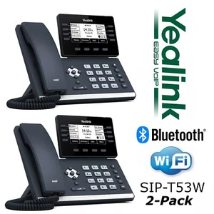 2 Pack Lot Yealink SIP-T53W Prime Business Phone T53W Entry Level Bluetooth WiFi - Picture 1 of 4