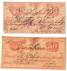 COLOMBIA 1889-90 RARE 50cent POSTAL NOTE(S) BOGOTA + 2ND LOC! 30% OFF EBAY PRICE