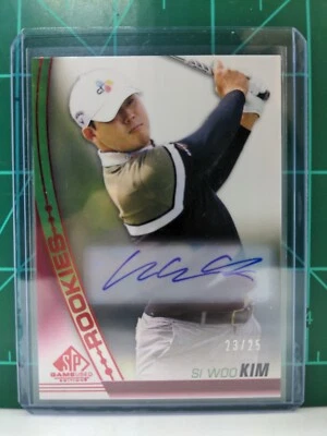 2021 SP Game Used Rookies Red Auto / 25 Si Woo Kim #44 Rookie Auto RC Autograph - Image 1 of 3