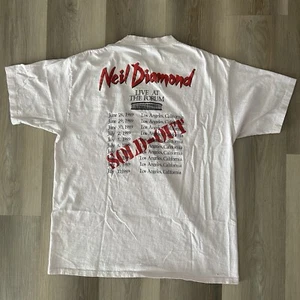 Vintage Neil Diamond Live at the Forum LA 1989 Tour Shirt XL Single Stitch - Picture 1 of 8