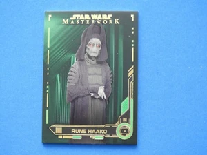 2019 Topps Star Wars MASTERWORK GREEN Rune HAAKO #32 /99 RARE CLEAN DISNEY - Picture 1 of 3