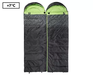 CARIBEE MOONSHINE TWIN SET SLEEPING BAG - CHARCOAL SPRING GREEN - Bild 1 von 6