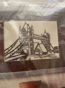 Valiant Stitchery Kit “Tower Bridge” London Bridge Scene 8"x10" Picture New - Picture 1 of 6