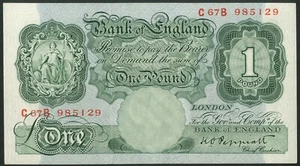 Bank of England, K. O. Peppiatt, 1 Pound, [1948], Serie C--B, vz - Bild 1 von 2