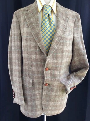 VINTAGE John Weitz for Lord & Taylor Tweed Man in Wool Sport Coat Blazer 40R - Image 1 of 4