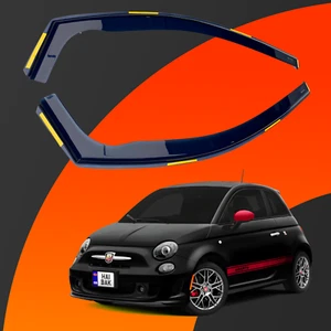 Fiat 500 Abarth 2007 Onwards 3 Doors 2pc Haibak Wind Deflectors Tinted - Picture 1 of 10