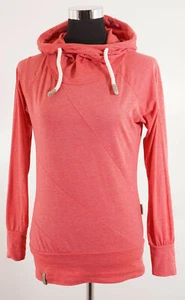 Naketano Women's Hoodie Sweatshirt S Red Pink Light Hood Jersey +Cotton A943 - Picture 1 of 5