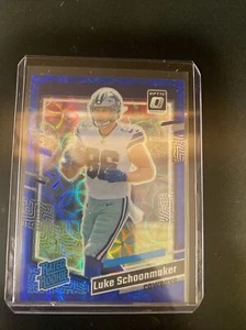 2023 Donruss Optic Luke Schoonmaker Blue Scope Holo Rated Rookie #325 COWBOYS - Picture 1 of 2