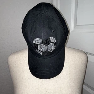 Cappello berretto baseball cuore calcio paillettes nuovo taglia OS - Foto 1 di 5