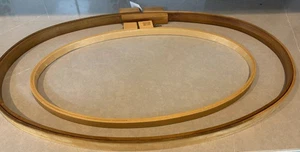 Oval Wooden Hoop Quilting Embroidery Needlepoint 2 hoops: 26" x 16" & 20" x 12" - Picture 1 of 1