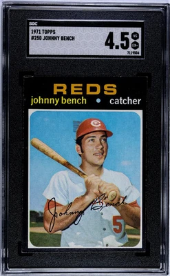 1971 Topps #250 Johnny Bench HOF -- SGC 4.5 VG EX+!! - Image 1 of 2