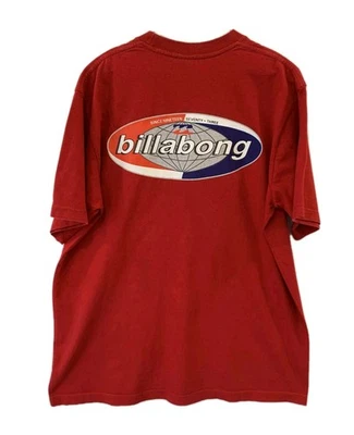 Camiseta Billabong Surf Logo Roja 100% Algodón Hecha en Australia Talla L (22" P2P) #88 Foto 1 de 4