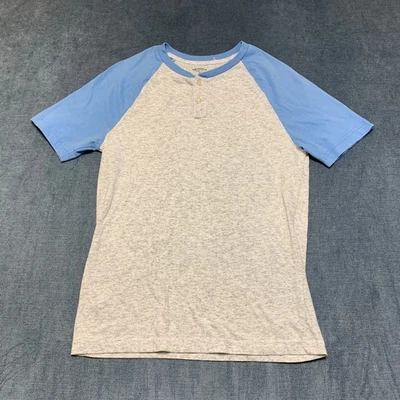 Arizona Jeans Co Henley Shirt Mens Small Heathered Gray Cotton Raglan Sleeve - Image 1 of 4