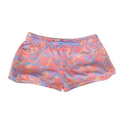 Pantalones Cortos de Natación Prana Maryia Para Mujer Floral Naranja Azul/Coral Talla Mediana Bolsillo Foto 1 de 4