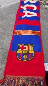 FC Barcelona Soccer Scarf - Official Red & Blue Barça Fan Merch Spanish Football - Picture 1 of 7