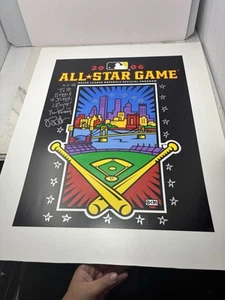 Póster del Juego de Estrellas MLB 2006 firmado y personalizado por el artista Burton Morris - Imagen 1 de 9