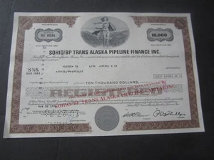 1976 - SOHIO / BP TRANS ALASKA PIPELINE FINANCE INC. - Stock Certificate - Picture 1 of 1