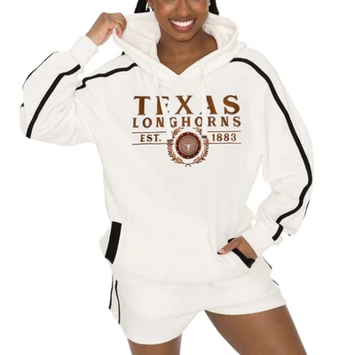Women's Gameday Couture Cream Texas Longhorns Down, Set, Go Pullover Hoodie and - Image 1 of 4