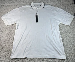 Perry Ellis Herren weißes kurzärmliges weiches Polo Größe Large neu mit Etikett Fehler - Bild 1 von 12
