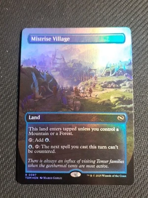 MTG Borderless Foil - Mistrise Village - Dragons of Tarkir [Good Condition] - Image 1 of 2
