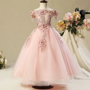 Flower Girl Dress Communion Party Prom Princess Pageant Bridesmaid Wedding Dress - Picture 1 of 13